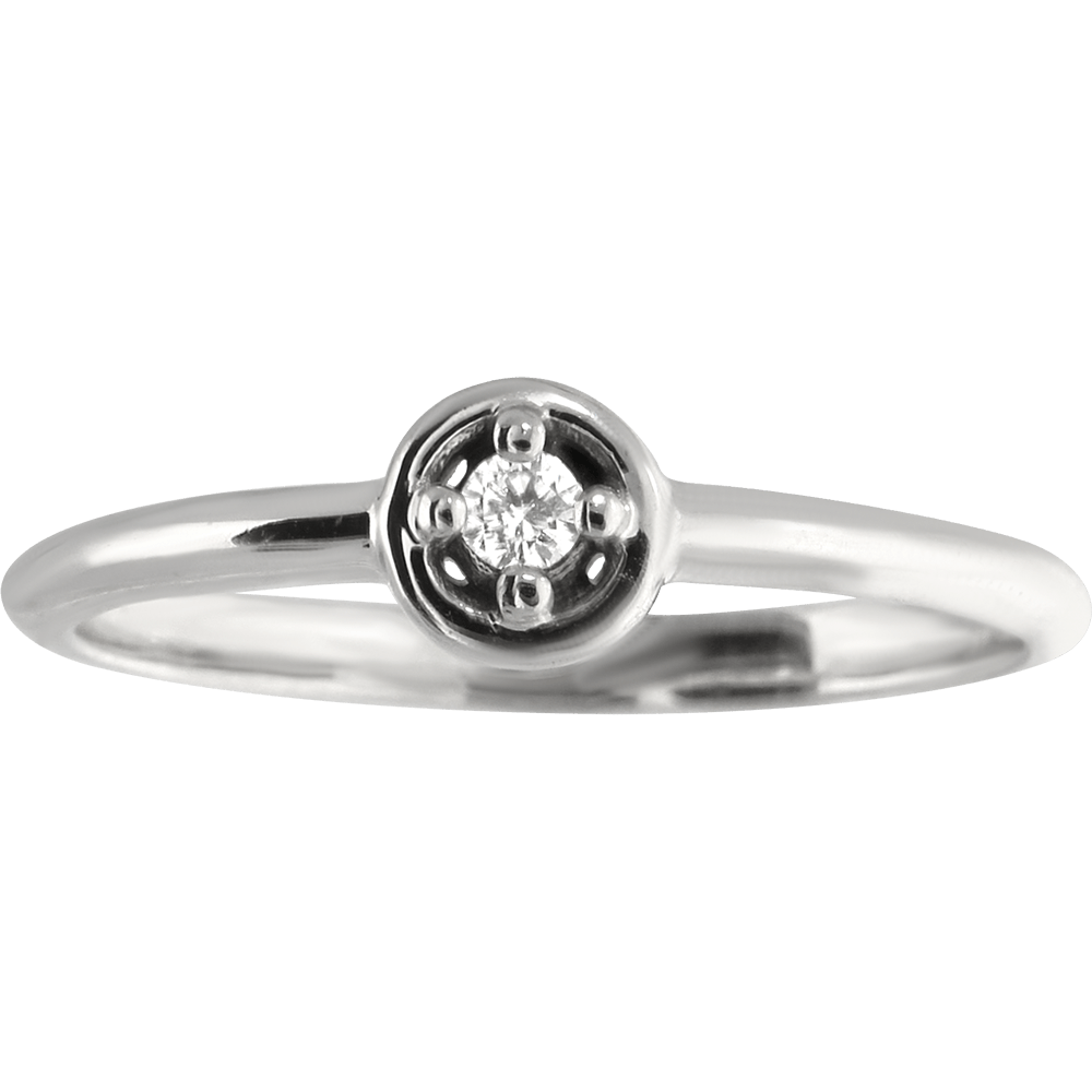 SOLITAIRE smulkus sužadėtuvių žiedas ar žiedas moteriai su briliantu