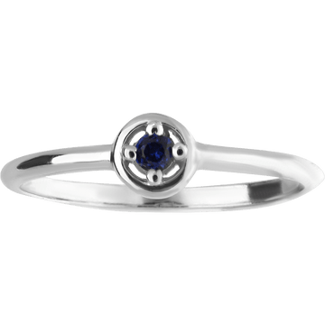 SOLITAIRE smulkus sužadėtuvių žiedas ar žiedas moteriai su safyru