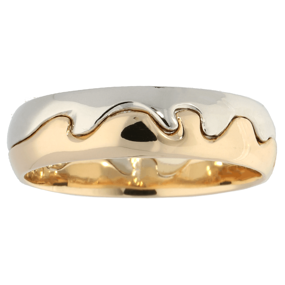 CLASSIC banguotas dviejų aukso spalvų vestuvinis žiedas 
