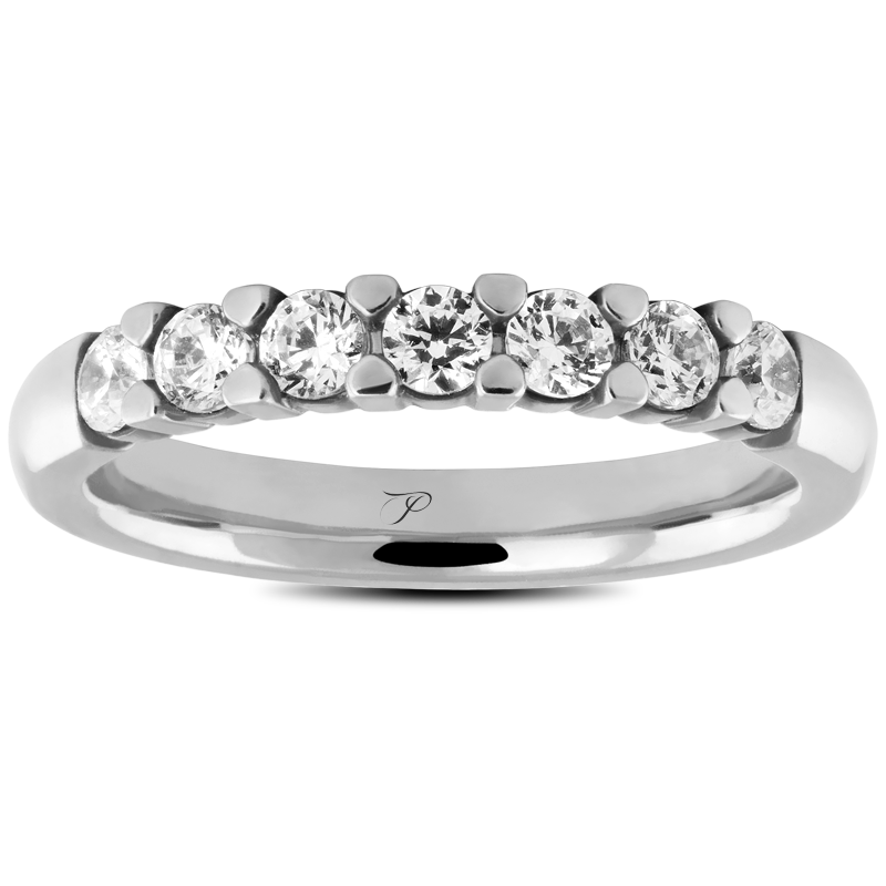 HALF ETERNITY vestuvinis žiedas su 2,50 mm briliantais