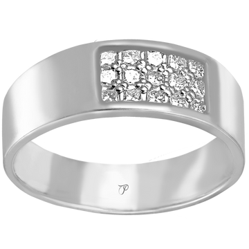 DIAMOND SET modernus žiedas su princesės formos deimantais