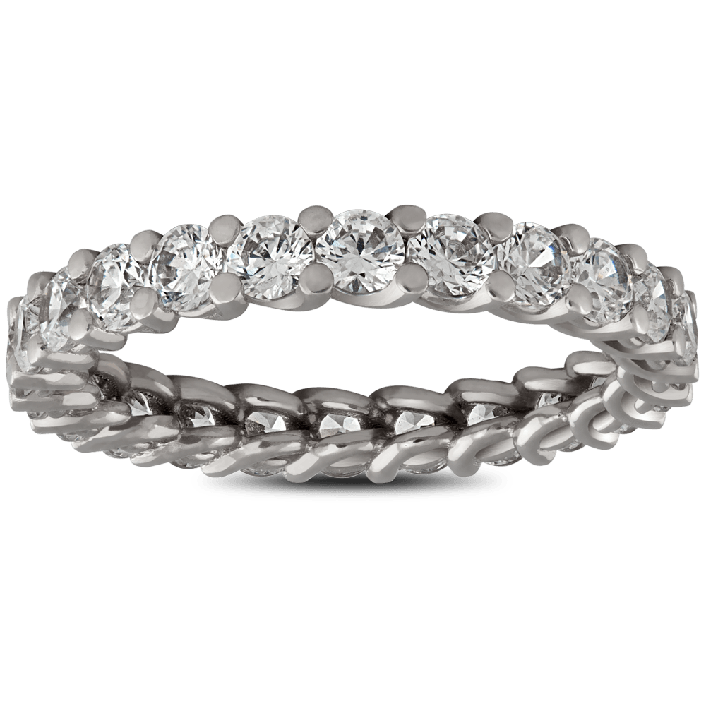 ETERNITY prabangus vestuvinis žiedas - briliantinė eilutė su premium kokybės akmenimis