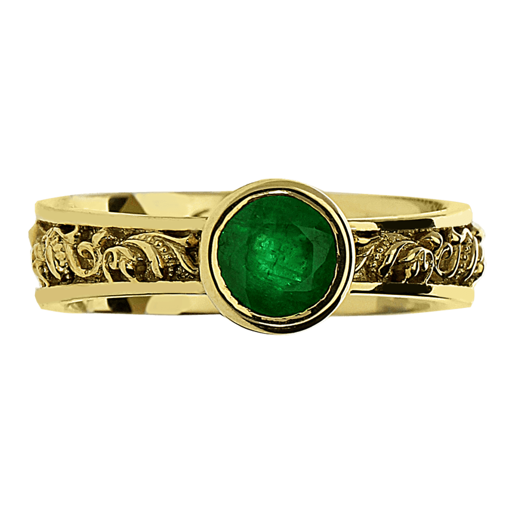 CREATIVE sužadėtuvių žiedas ar žiedas moteriai su smaragdu