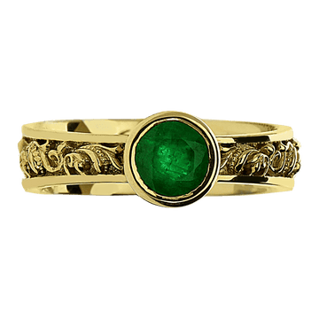 CREATIVE sužadėtuvių žiedas ar žiedas moteriai su smaragdu