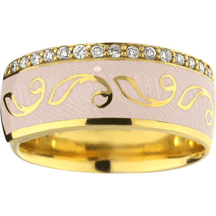 CELEBRATION proginis žiedas su Limožo emaliu ir briliantais