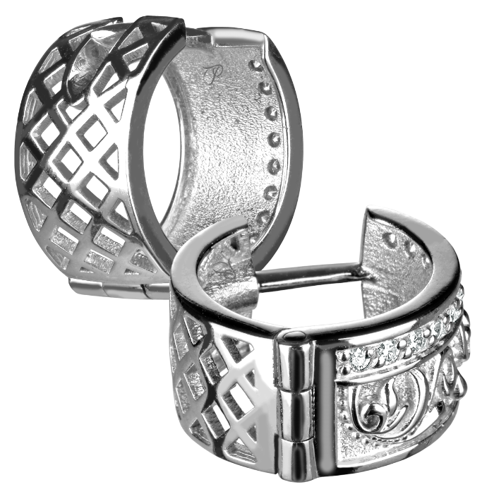 SECRET GARDEN prabangųs auskarai - rinkutės su briliantais