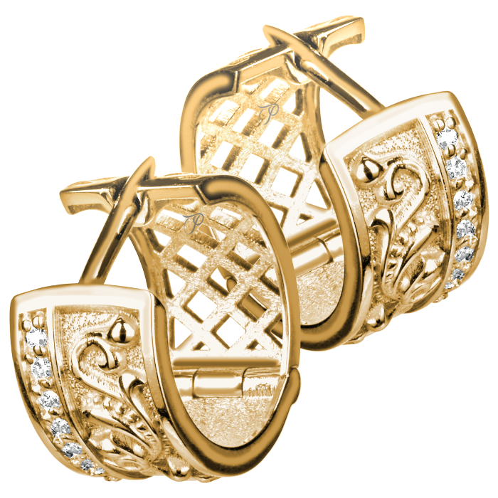 SECRET GARDEN prabangųs auskarai - rinkutės su briliantais