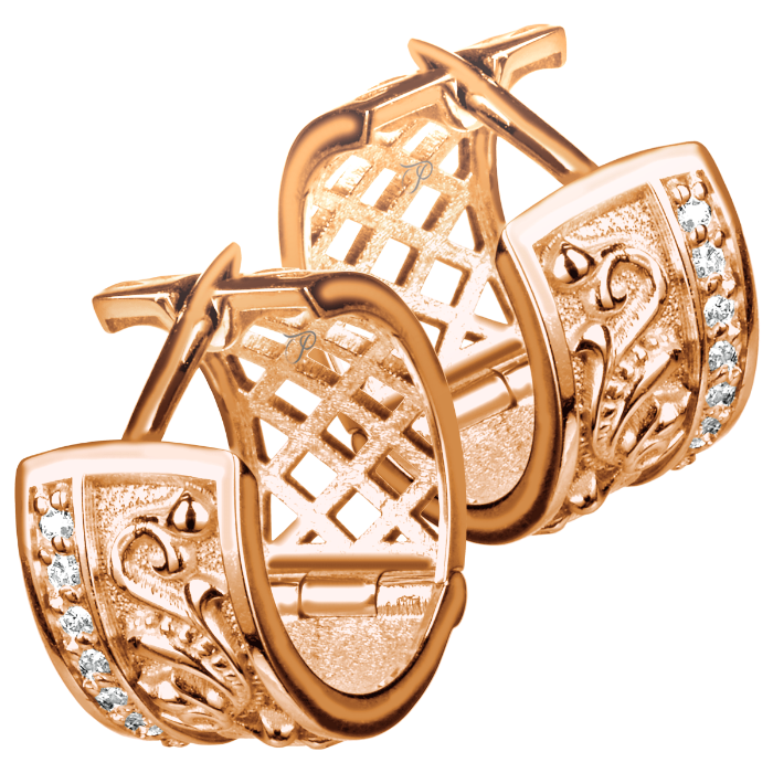 SECRET GARDEN prabangųs auskarai - rinkutės su briliantais