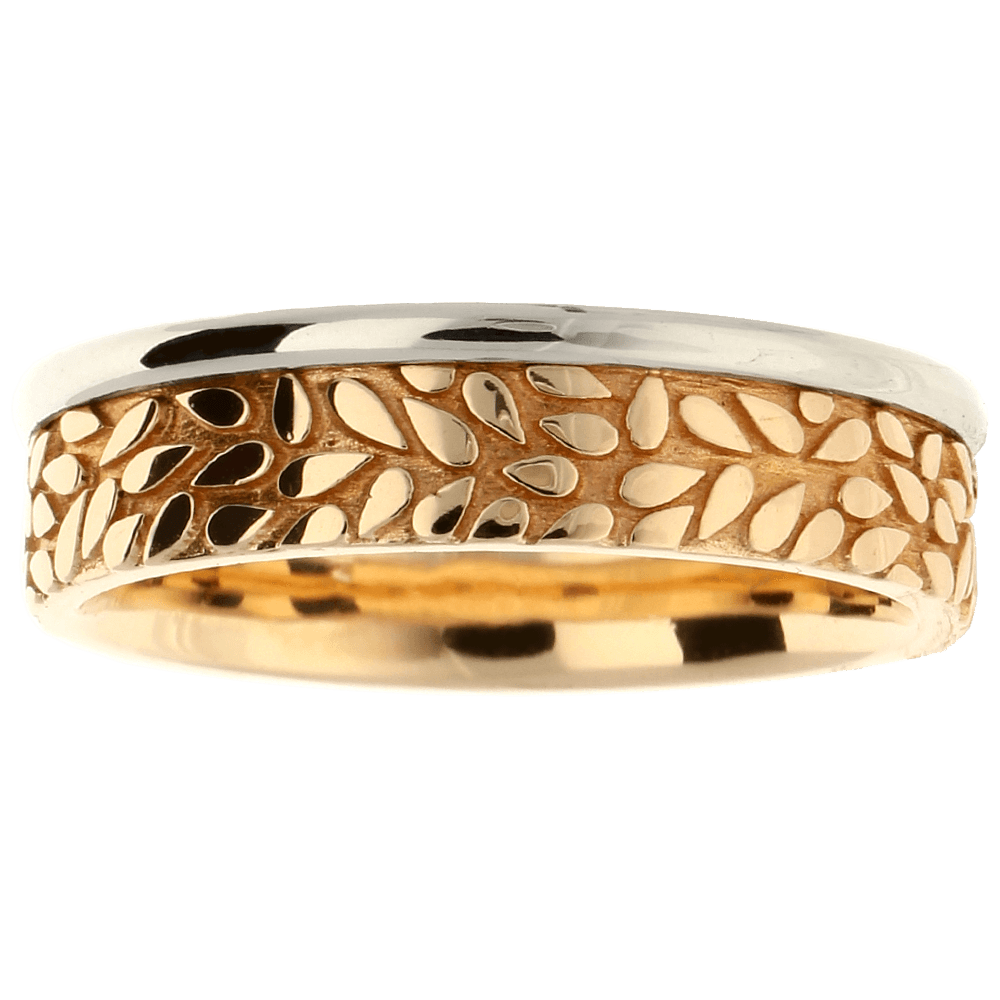 CREATIVE 3D dizaino vestuvinis žiedas iš dviejų aukso spalvų