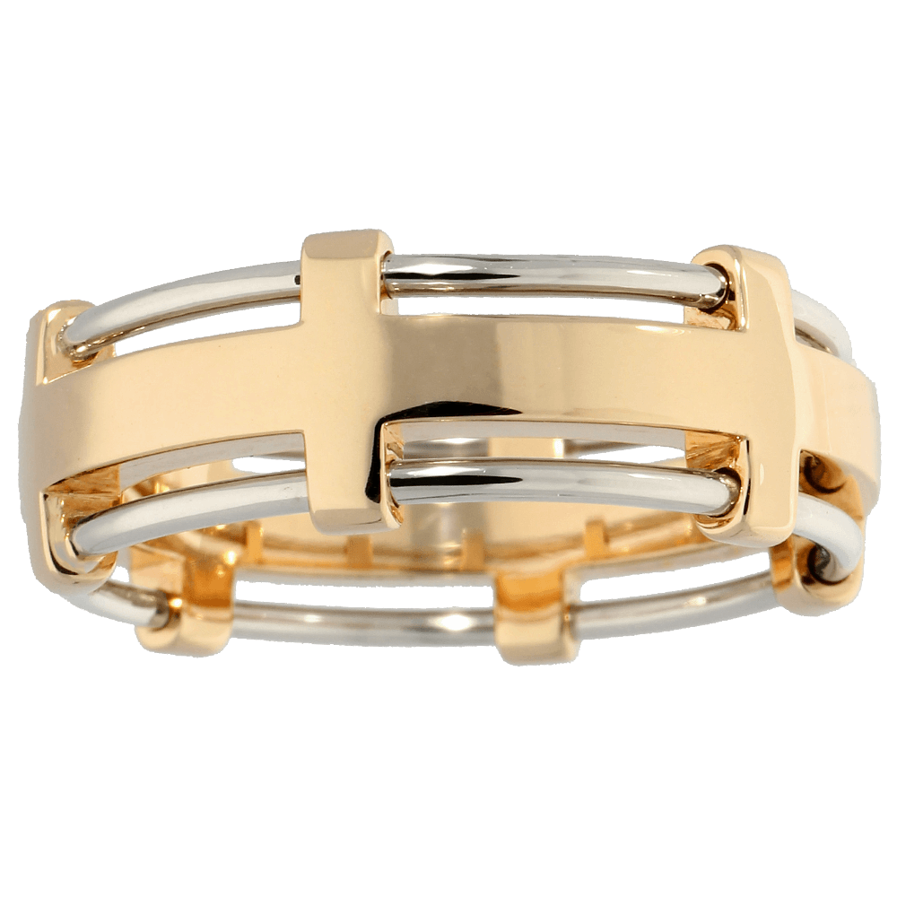 CREATIVE vestuvinis žiedas iš dviejų aukso spalvų