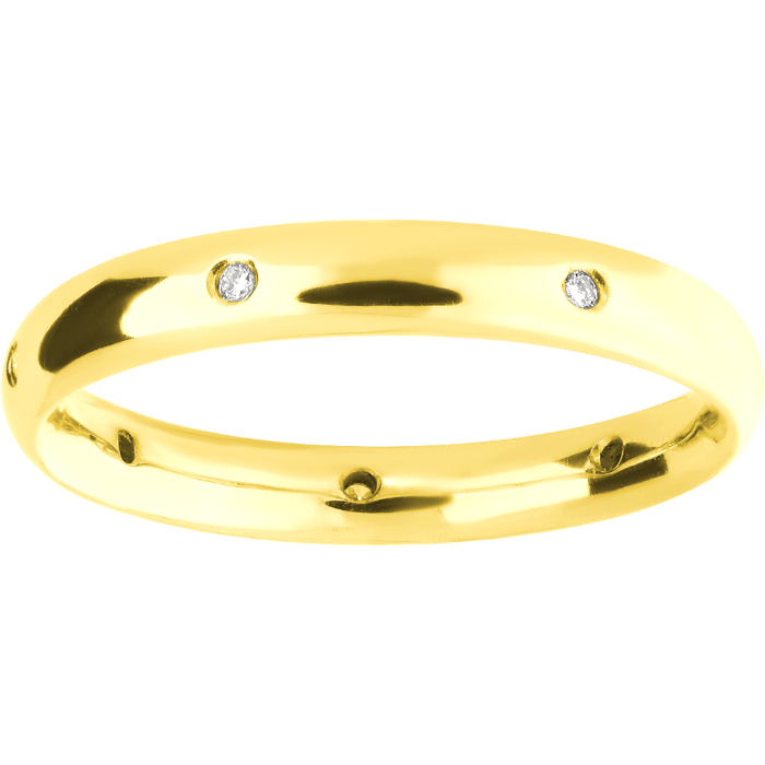 DIAMOND SET klasikinis vestuvinis žiedas su briliantais