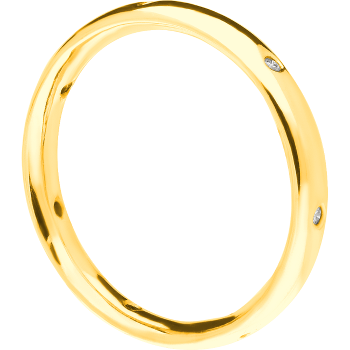 DIAMOND SET klasikinis vestuvinis žiedas su briliantais