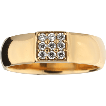 DIAMOND SET vestuvinis žiedas su 9 briliantais