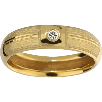 CELEBRATION vestuvinis žiedas su emaliu ir briliantu | Ekspozicijoje 19 dydis