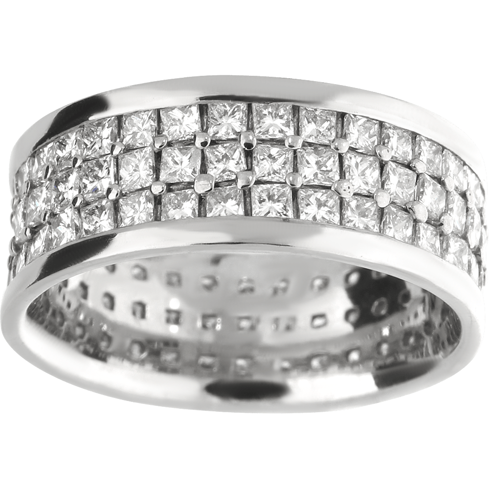 CELEBRATION proginis žiedas su princesės formos deimantais