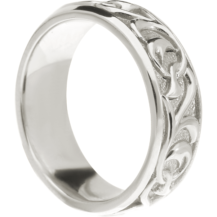 CREATIVE vestuvinis žiedas su augaliniais motyvais