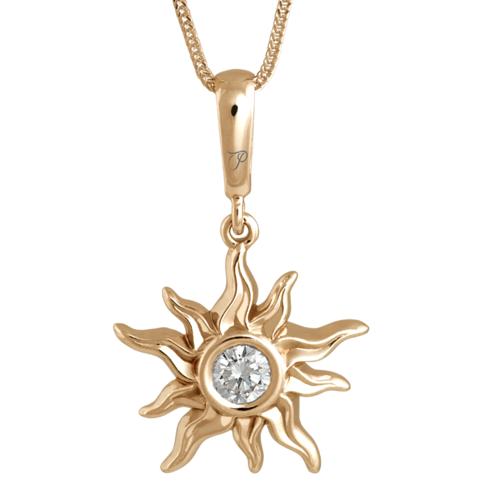AMULET saulės pakabukas su briliantu