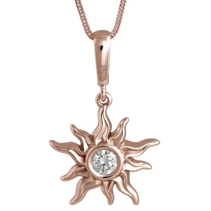 AMULET saulės pakabukas su briliantu