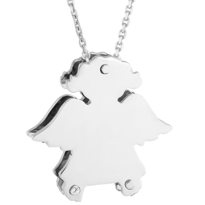 LE BÈBÈ rankų darbo mergaitės angeliuko pakabukas, ~1,3 cm