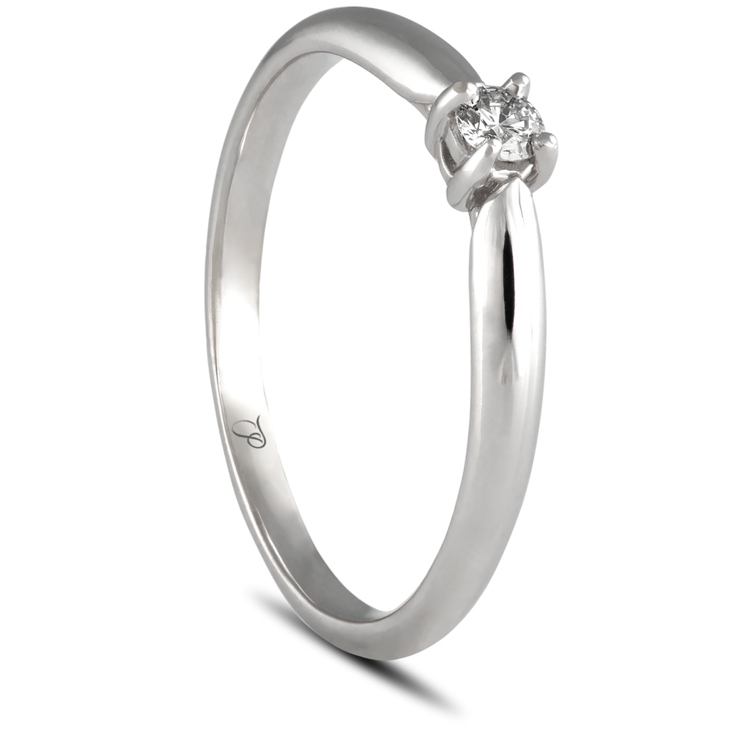 SOLITAIRE sužadėtuvių žiedas su briliantu ~0,10 ct