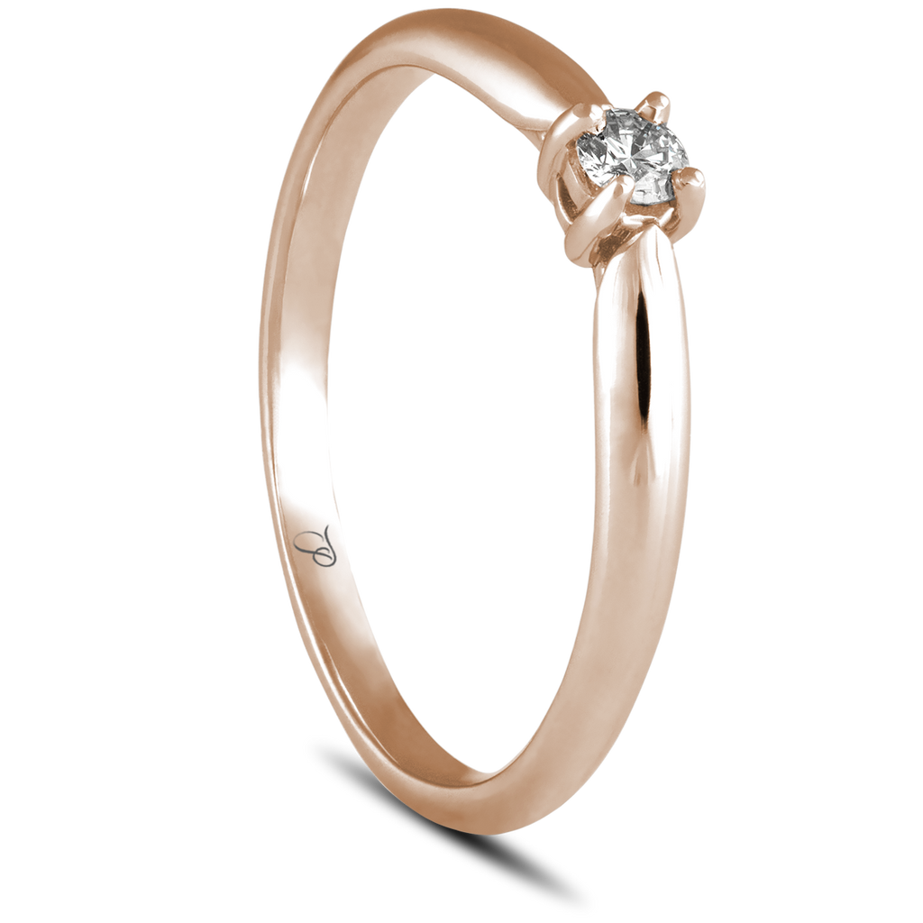 SOLITAIRE sužadėtuvių žiedas su briliantu ~0,10 ct