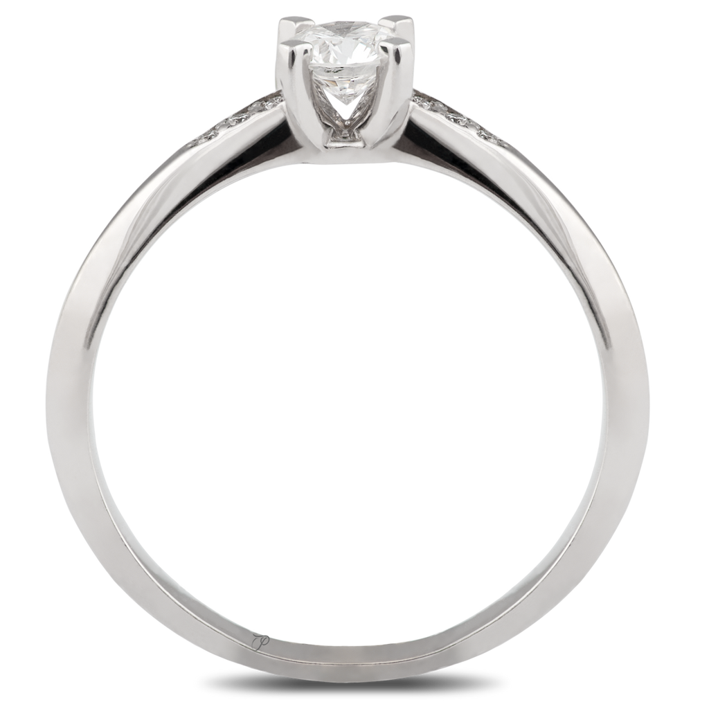 SOLITAIRE personalizuotas sužadėtuvių žiedas su centriniu briliantu ~0,30 ct