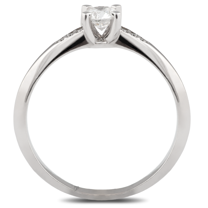 SOLITAIRE personalizuotas sužadėtuvių žiedas su centriniu briliantu ~0,25 ct