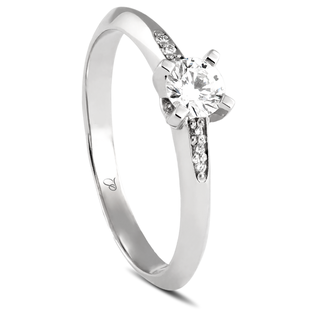SOLITAIRE personalizuotas sužadėtuvių žiedas su centriniu briliantu ~0,30 ct