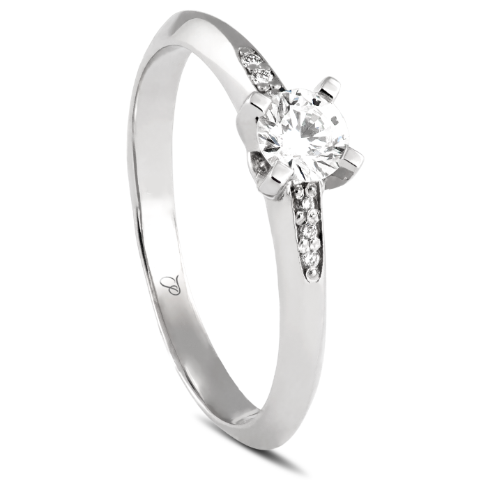 SOLITAIRE personalizuotas sužadėtuvių žiedas su centriniu briliantu ~0,25 ct