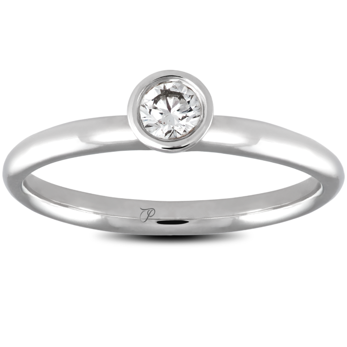 CREATIVE sužadėtuvių žiedas su briliantu ~0,10 ct