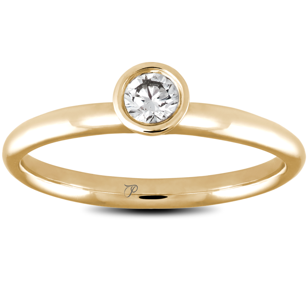 CREATIVE sužadėtuvių žiedas su briliantu ~0,10 ct