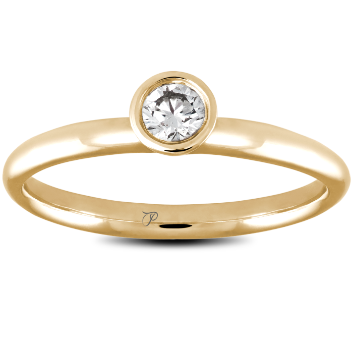 CREATIVE sužadėtuvių žiedas su briliantu ~0,10 ct