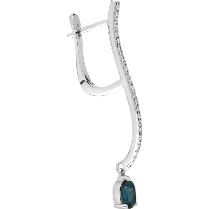 THE FANCY auskarai su briliantais ir topazais