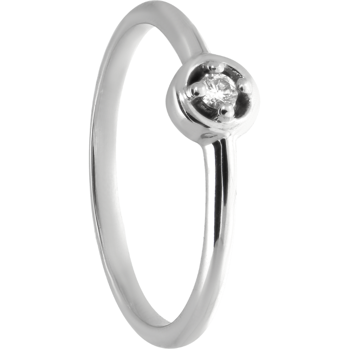 SOLITAIRE smulkus sužadėtuvių žiedas ar žiedas moteriai su briliantu