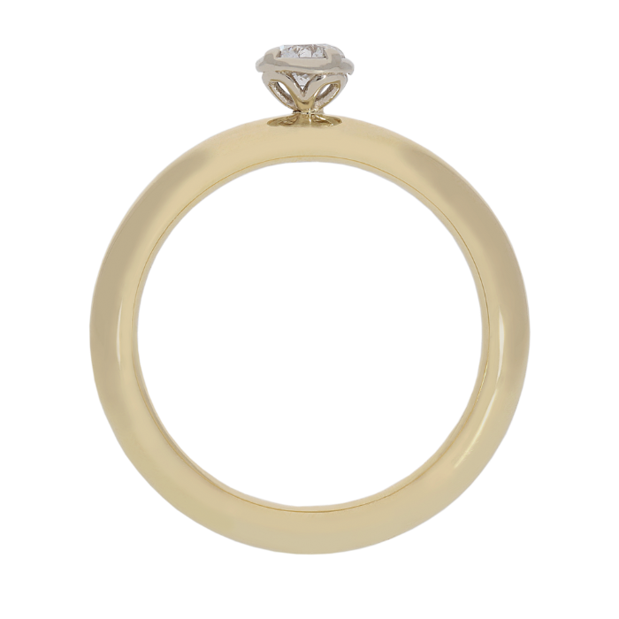 CREATIVE sužadėtuvių žiedas su briliantu, 0,24 ct