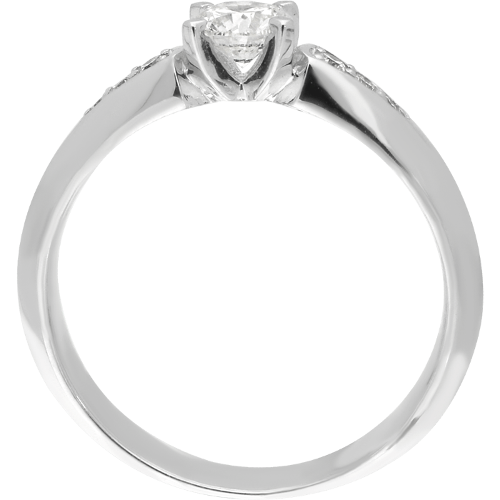 SOLITAIRE sužadėtuvių žiedas su briliantais, centrinis 0,27 ct