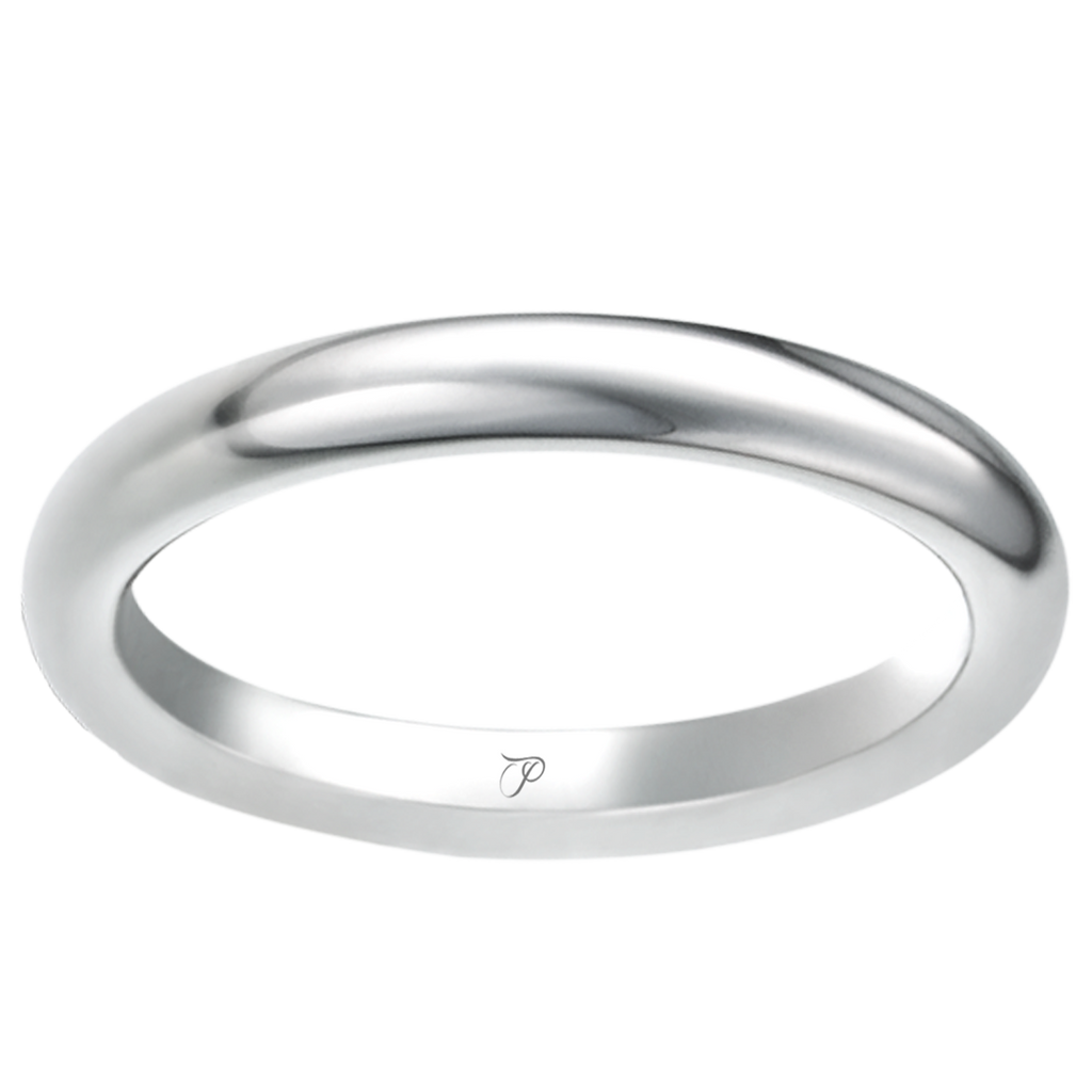 CLASSIC unikalaus aukštesnio profilio vestuvinis žiedas, 3 mm pločio