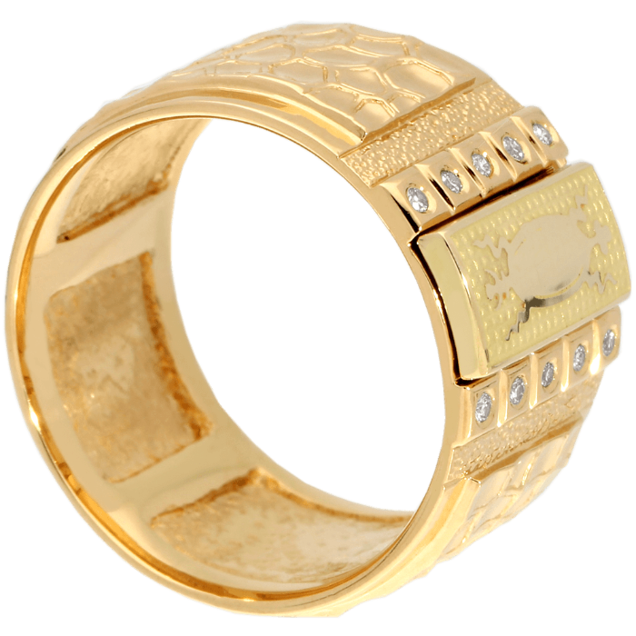 SECRET GARDEN unikalus žiedas su vėžliuku, dekoruotas emaliu ir briliantais