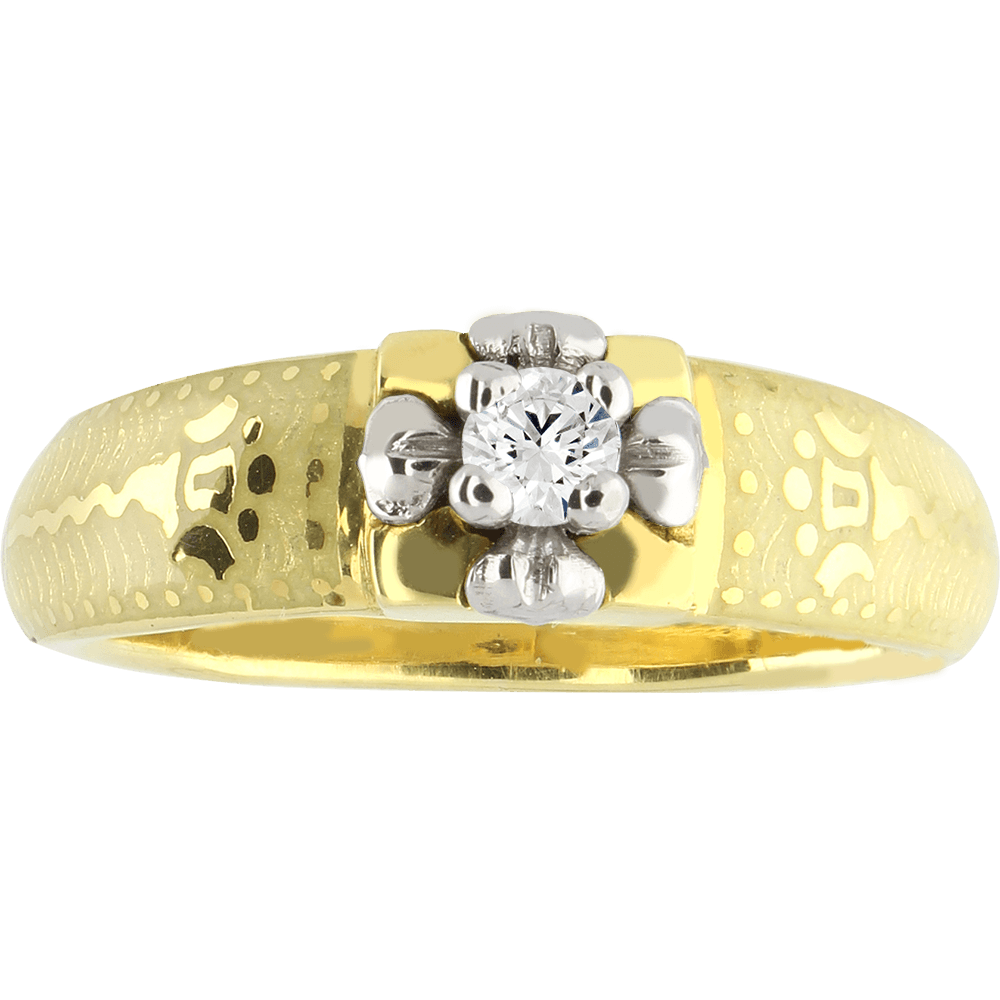 SECRET GARDEN ikoninis žiedas moterims su briliantu ir Limožo emaliu | Ekspozicijoje 15,5 ir 16,7, kiti užsakomi