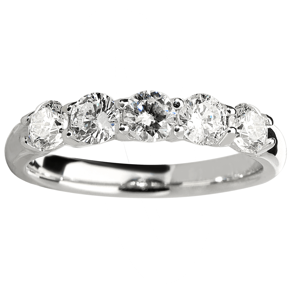 HALF ETERNITY vestuvinis žiedas - briliantinė eilutė su 3,50 mm akmenimis
