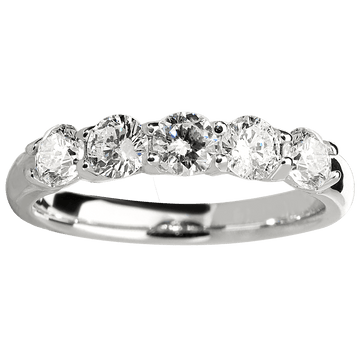 HALF ETERNITY vestuvinis žiedas - briliantinė eilutė su 3,50 mm akmenimis