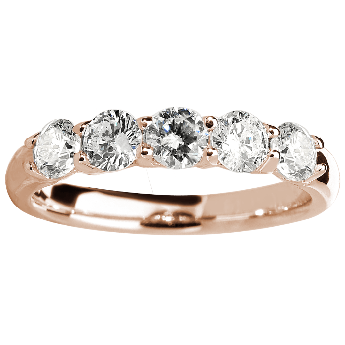 HALF ETERNITY vestuvinis žiedas - briliantinė eilutė su 3,50 mm akmenimis