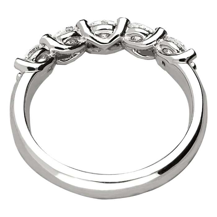 HALF ETERNITY vestuvinis žiedas - briliantinė eilutė su 3,50 mm akmenimis