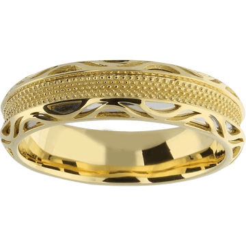 CREATIVE prabangus 3D dizaino vestuvinis žiedas iš dviejų aukso spalvų