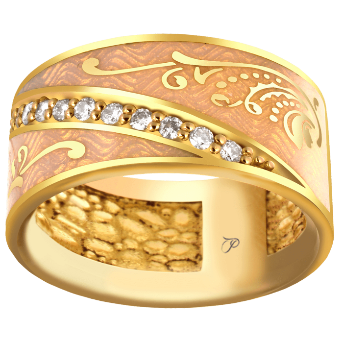 CELEBRATION ring decorated with Limoges enamel and diamonds – www
