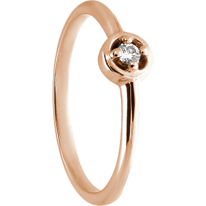 SOLITAIRE smulkus sužadėtuvių žiedas ar žiedas moteriai su briliantu