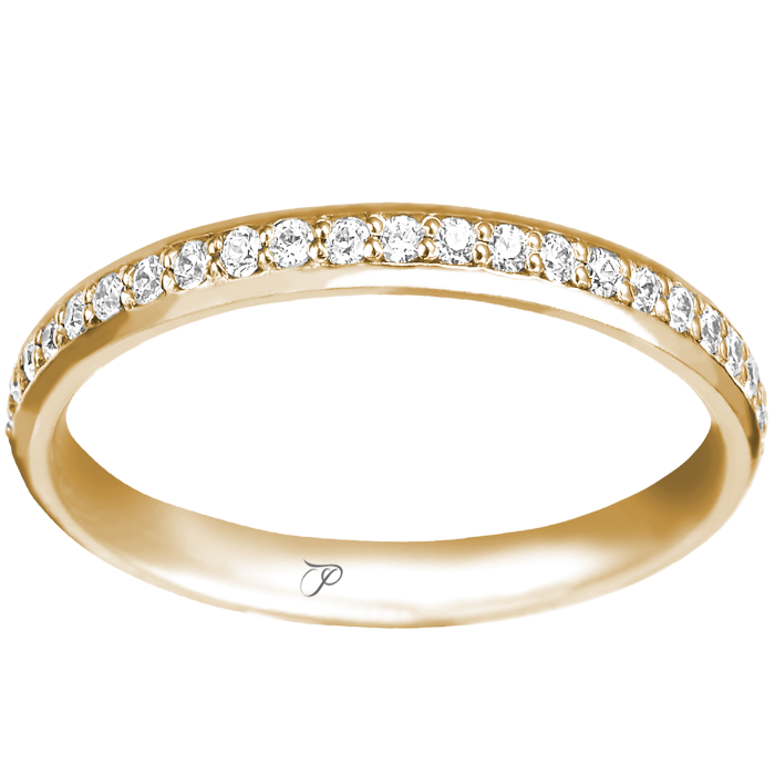 ETERNITY populiarus ir patogus vestuvinis žiedas - briliantinė eilutė