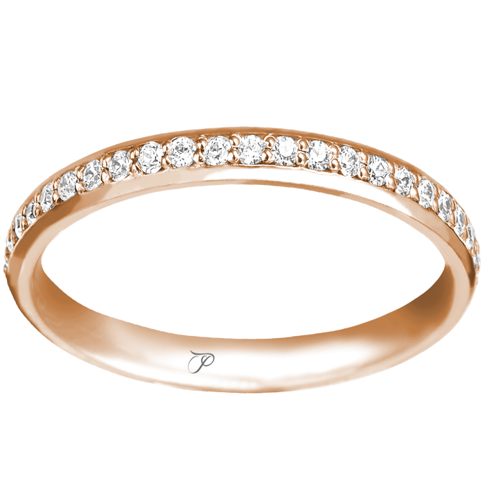 ETERNITY populiarus ir patogus vestuvinis žiedas - briliantinė eilutė