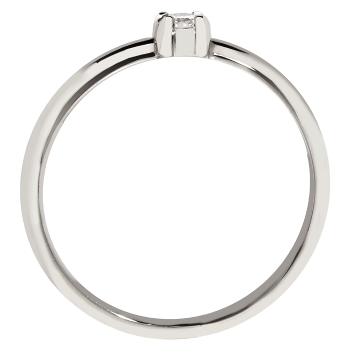 SOLITAIRE modernus sužadėtuvių žiedas su briliantu 0,10 ct