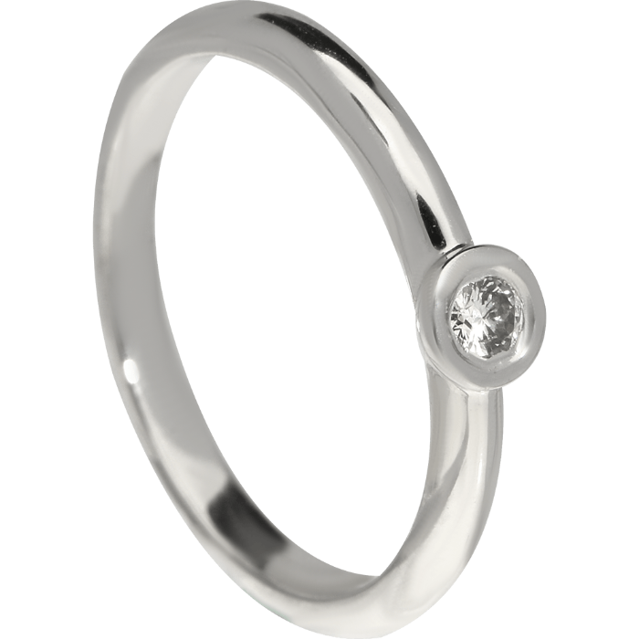 SOLITAIRE romantiškas sužadėtuvių žiedas ar žiedas moterims, su briliantu